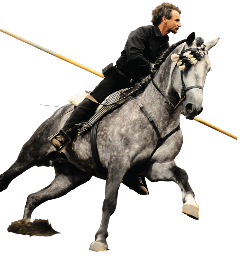 Paul Dufresne Riding a Horse